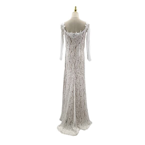 COPY - LULU'S XL White Romance Dreamer Lace Off-the-Shoulder Boho Wedding Dress… - Picture 4 of 9